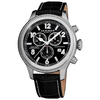 Akribos Ultimate Chronograph Stainless Steel Men's Watch AK575BK