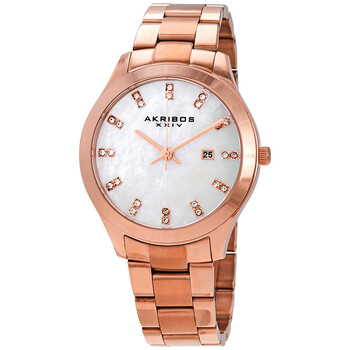 Mother of Pearl Dial Rose Gold-Tone Ladies Watch AK954RG