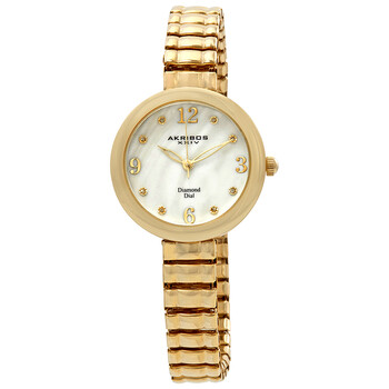 Mother of Pearl Dial Yellow Gold-tone Ladies Watch AK765YG