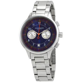 Quartz Blue Dial Stainless Steel Men's Watch AK1071SSBU