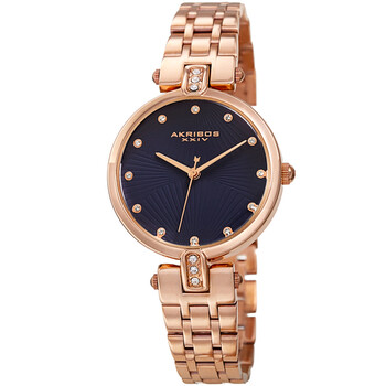 Quartz Crystal Blue Dial Ladies Watch AK1085BU