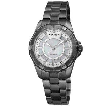 Quartz Crystal White Dial Ladies Watch AK1006GN