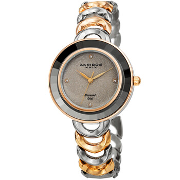 Quartz Diamond Silver Dial Ladies Watch AK1088TTG