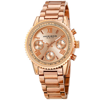 Akribos XXIV Akribos Ultimate GMT Multi-Function Gold Dial  display picture 3