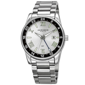 Quartz Silver Dial Silver-tone Men's Watch AK1055SS