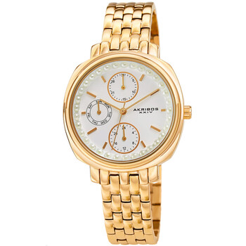 Quartz White Dial Yellow Gold-tone Ladies Watch AK1114YG