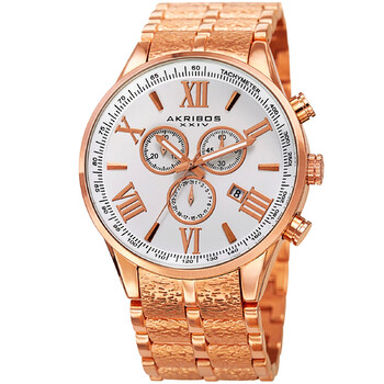 Silver Dial Rose Gold-tone Men's Watch AK960RG