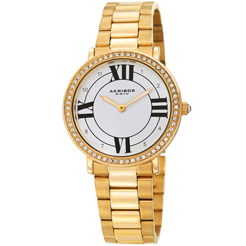 Quartz Crystal White Dial Ladies Watch AK1036YG