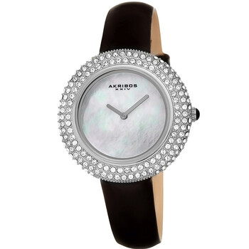 Quartz Crystal White Dial Ladies Watch AK1049SSB