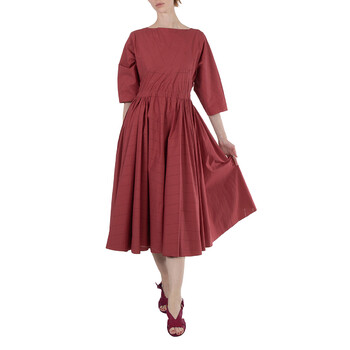 ladies button down dress Cotton White Button Down Midi Dress S main image 0