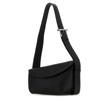 Black Large Sling T-Bar Crossbody Bag