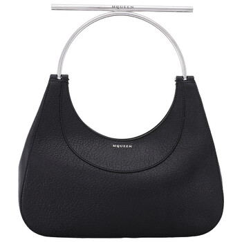 トートバッグ ALEXANDER MCQUEEN Women Shoulder Bags 803525 1VDBB1000 Black Alexander Mcqueen Ladies Black / Silver Mini T-Bar Bag