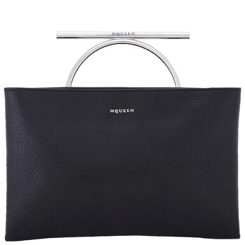 トートバッグ ALEXANDER MCQUEEN Women Shoulder Bags 803525 1VDBB1000 Black Alexander Mcqueen Ladies Black / Silver Mini T-Bar Bag