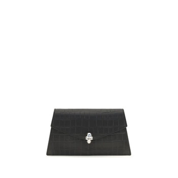 Alexander McQueen Crocodile-Embossed Calfskin Top Handle Bag