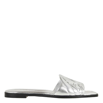 Alexander Mcqueen Seal Embossed Leather Mules, Brand Size 39