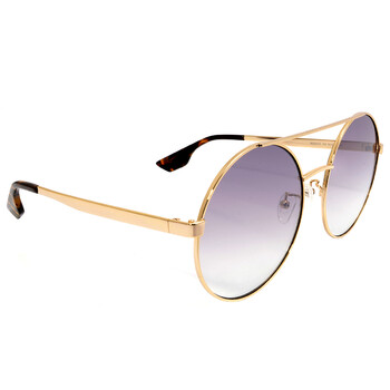 Alexander McQueen Gold Silver Round Ladies Sunglasses  display picture 2