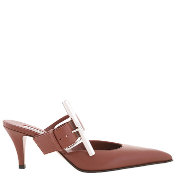 Alexander Mcqueen Punk Buckle Leather Mules, Brand Size 36