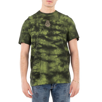 Men's Green Washed Dye T-Shirt 808915 QXABL 3012