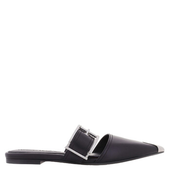 Alexander Mcqueen Punk Buckle Leather Mules, Brand Size 36 ( US