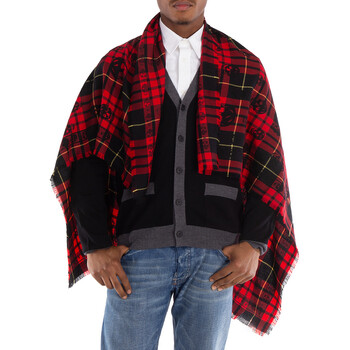 Burberry Stone Jumbo Check Wool Fringed Scarf 8079240