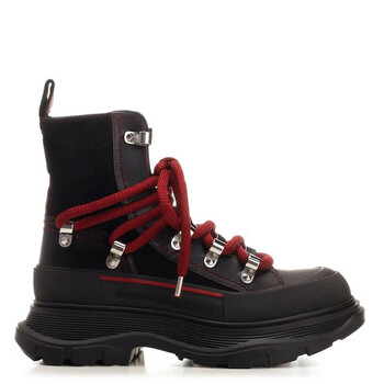 Burberry Black Trek-Style Leather Boots, Brand Size 40 ( US