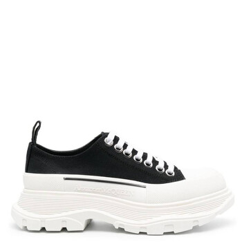 スニーカー alexander mcqueen SNEAKER (697072W4MV2 1070) Alexander Mcqueen Tread Slick Lace Up Sneakers in Black
