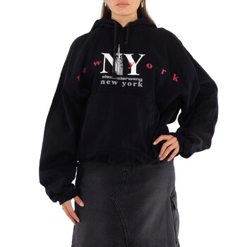 Alexander Wang New York Logo Embroidered Hoodie, Size Small