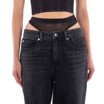 Slit Hem Jeans With Prestyle Hotfix Undie