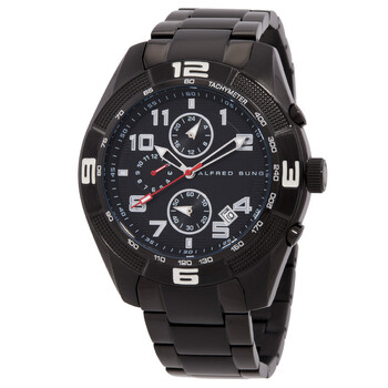 Alfred Sung Velox Chronograph Quartz Black Dial Men's Watch