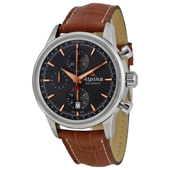Alpiner Chronograph Automatic Grey Dial Leather Men's Watch AL-750VG4E6 Alpiner Chronograph Automatic Grey Dial Leather Men's Watch AL-750VG4E6