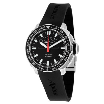 Alpina Racing Level 5 Automatic Black Dial Black Leather Men's