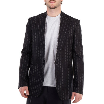 Men's Pinstrip Embroidered Blazer