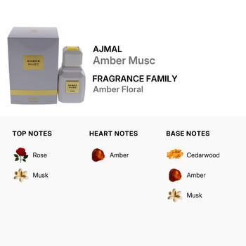 Amber Musc by Ajmal for Unisex - 3.4 oz EDP Spray
