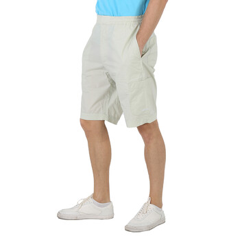 Men's Green Lily Green Drawstring Cotton Bermuda Shorts