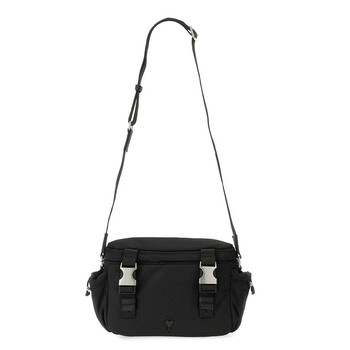 Ami Paris De Coeur Nylon Canvas Messenger Bag ULL183.AW0021