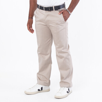 Men's Beige Ami Paris Straight Chino Trousers