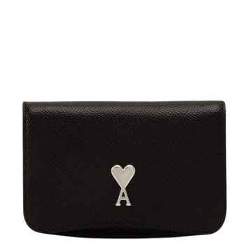 ★AMI PARIS★ 22FW Men's Heart Logo Strap Half Wallet (USL00 Ami Paris Multicolor Men's Strap Card Holder USL102.AL0036