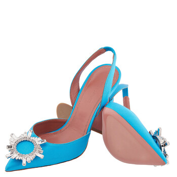 Azur Satin Begum Slingback Pumps