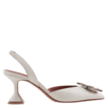Begum 70 Satin Slingback Pumps, Brand Size 35 ( US Size 5 )