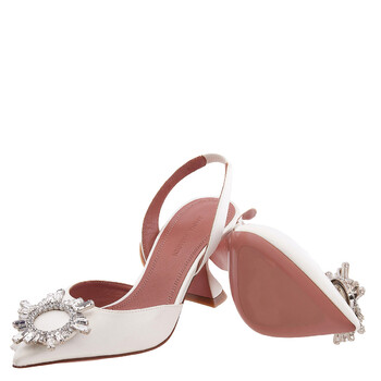 Begum 70 Satin Slingback Pumps, Brand Size 35 ( US Size 5 )