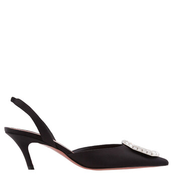 Camelia 60 Satin Slingback Pumps, Brand Size 35 ( US Size 5 )