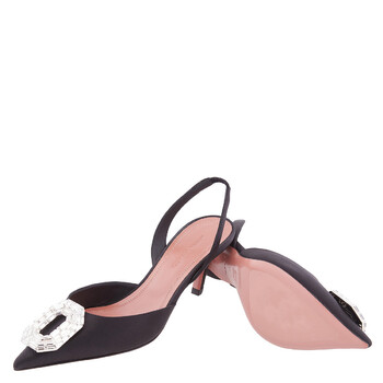 Camelia 60 Satin Slingback Pumps, Brand Size 35 ( US Size 5 )