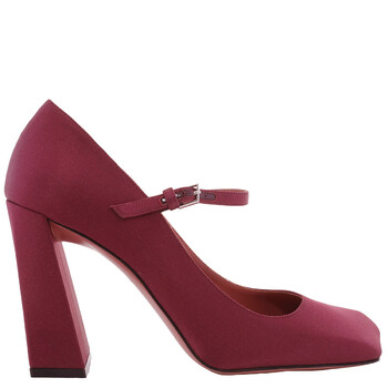 Charlotte Satin Mary Jane Pumps CHARLOTTE MARY JANE-SATIN AUBERGINE Charlotte Satin Mary Jane Pumps CHARLOTTE MARY JANE-SATIN AUBERGINE