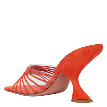 Mookie Suede PVC Comma-Heel Mules