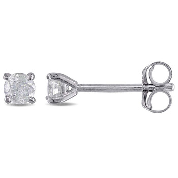 1/4 CT TW Diamond Stud Earrings In 14K White Gold