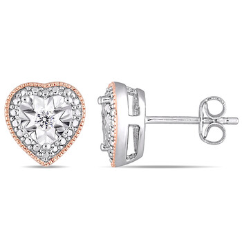 Kylie Harper Sterling Silver Two-Tone Cubic Zirconia CZ