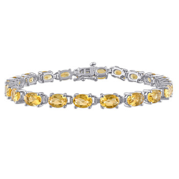 14 3/4 CT TGW Citrine Bracelet In Sterling Silver JMS007731 14 3/4 CT TGW Citrine Bracelet In Sterling Silver JMS007731