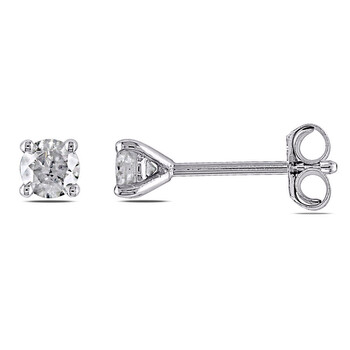 1/3 CT TW Diamond Stud Earrings In 14K White Gold JMS006033