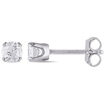 1/3 CT TW Diamond Stud Earrings In 14K White Gold JMS003990