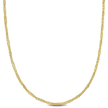 1.9mm Diamond-cut Singapore Necklace In 14K Yellow Gold - 20 In 1.9mm Diamond-cut Singapore Necklace In 14K Yellow Gold - 20 In
